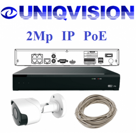 Комплект IP видеонаблюдения c PoE UNIQVISION "Уличный базовый" - 169985