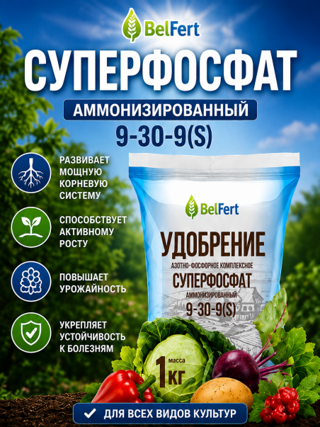 Суперфосфат аммонизированный 9-30, 1кг. - 183416