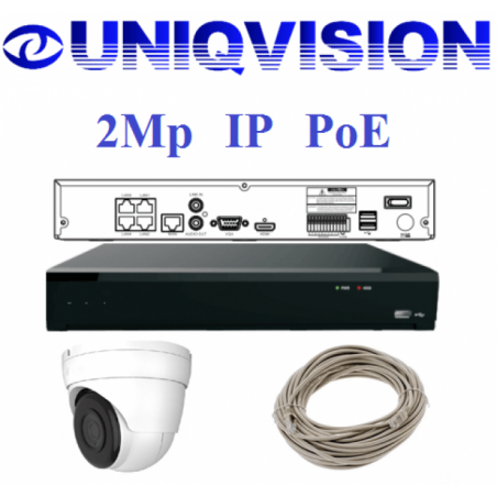 Комплект IP видеонаблюдения c PoE UNIQVISION "Для дома базовый" - 169983