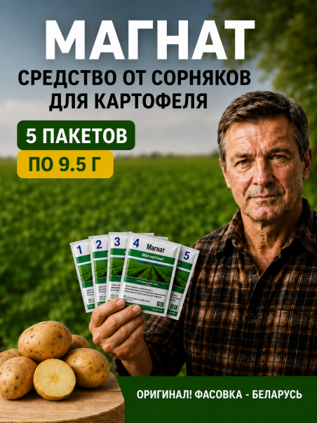Гербицид Магнат для картофеля от сорняков, 5×9,5 г, - 183439